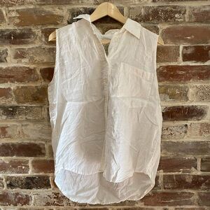 Eddie Bauer White Linen Tank Top